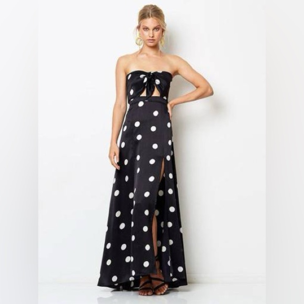 Bec + Bridge Mamita Silk Polka Dot Maxi Dress